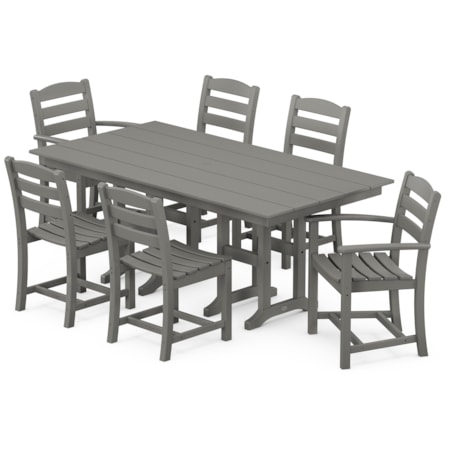 La Casa Café 7-Piece Farmhouse Dining Set