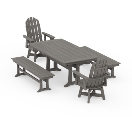 Adirondack Swivel Chair 5-Piece Dining Setes