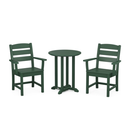 Lakeside 3-Piece Round Bistro Dining Set