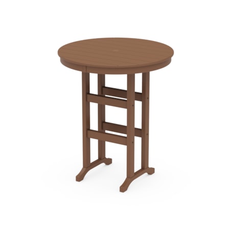36" Round Farmhouse Bar Table