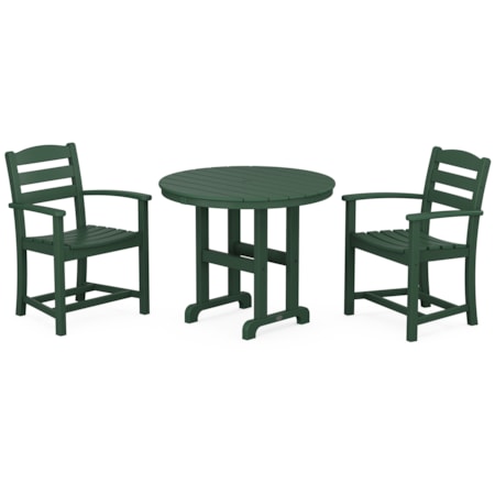 La Casa Café 3-Piece Round Dining Set