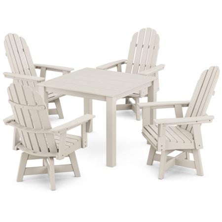 Adirondack 5-Piece Parsons Swivel Dining Set