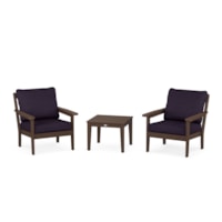 Mahogany / Navy Linen