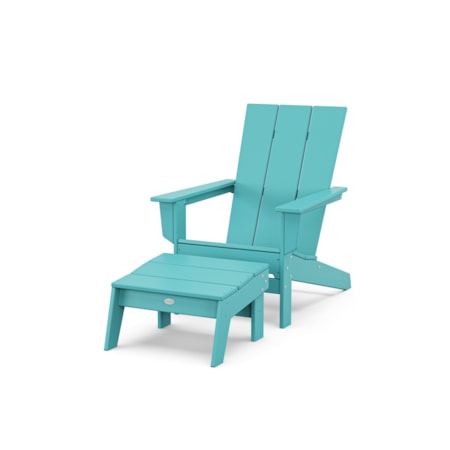 Modern Studio Adirondack Chair With Ottoman