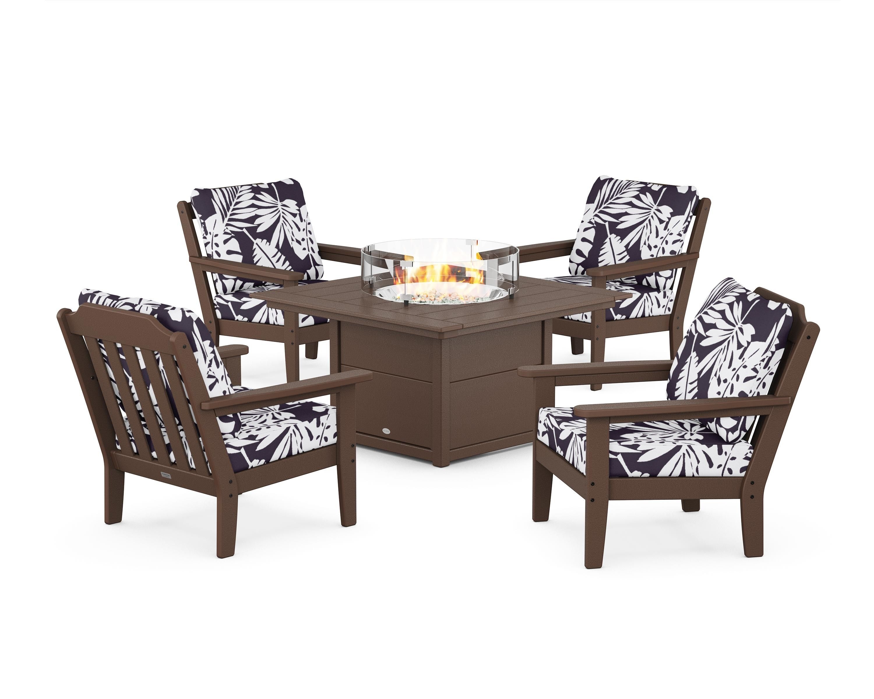 Polywood Cottage PWS1548-2-MA127 Cottage 5-Piece Deep Seating Set with ...