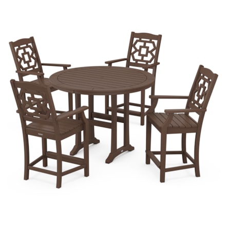 Chinoiserie 5-Piece Round Counter Set