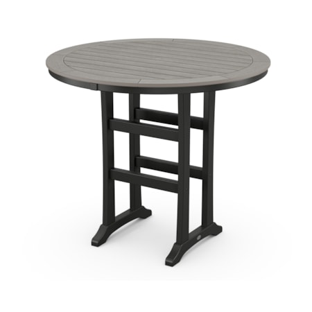 Nautical Trestle 48" Round Bar Table