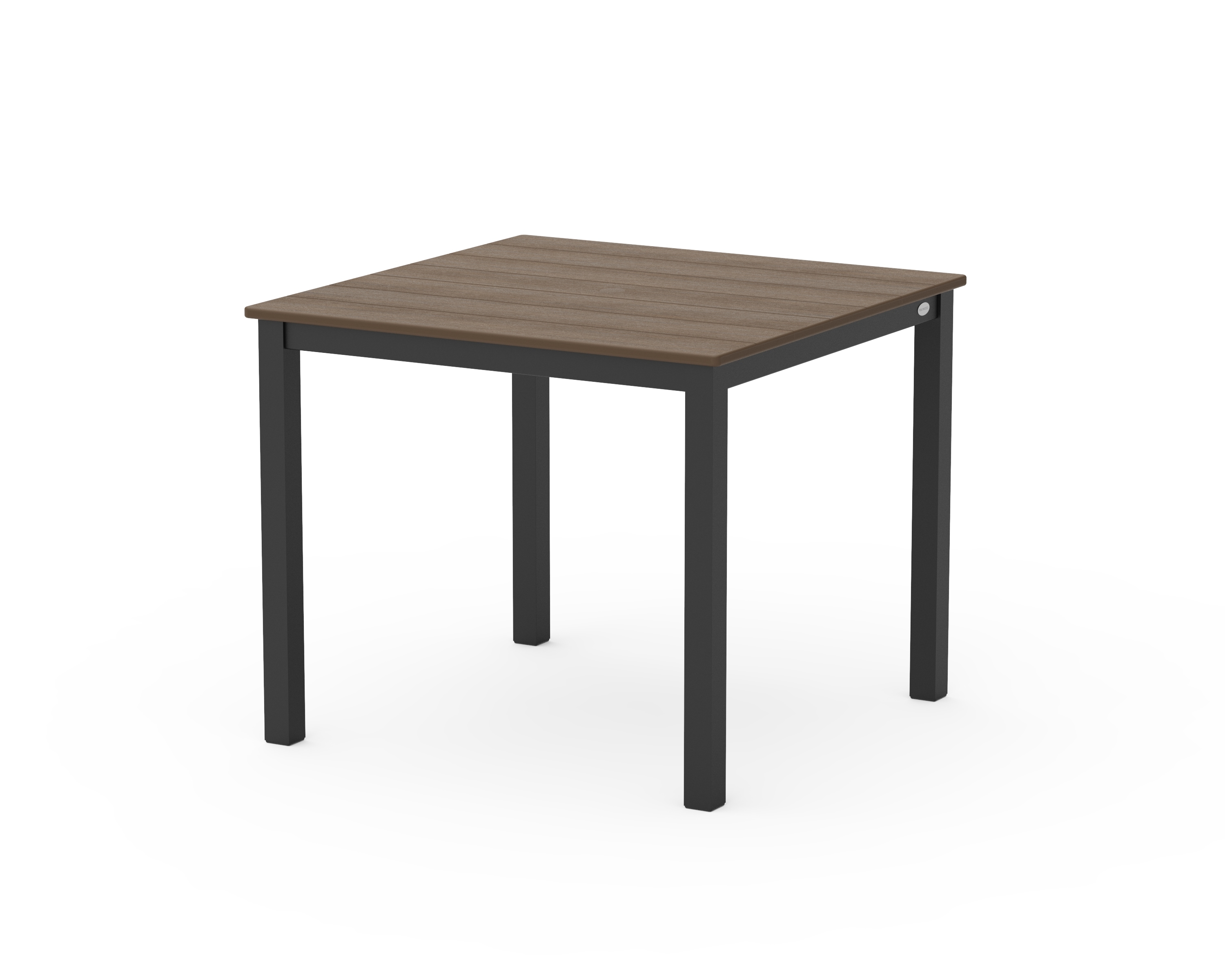 Main Street Black 36&quot; Square Aluminum Dining Table