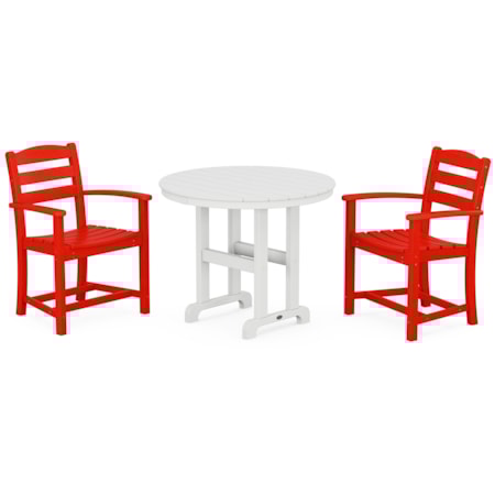 La Casa Café 3-Piece Round Dining Set