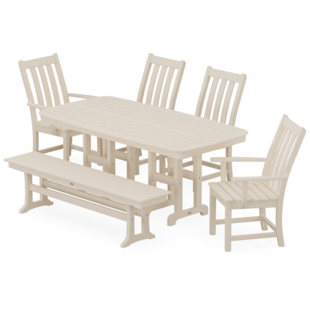 Vineyard 6-Piece Dining Set With Bench