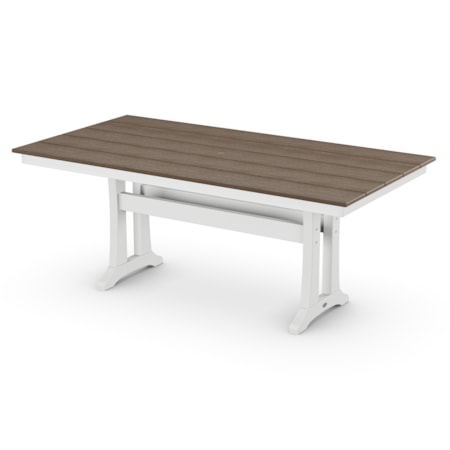 Farmhouse Trestle 37" X 72" Dining Table