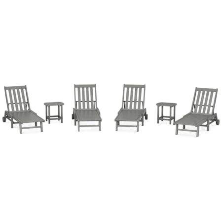 6-Piece Chaise Wheels Set
