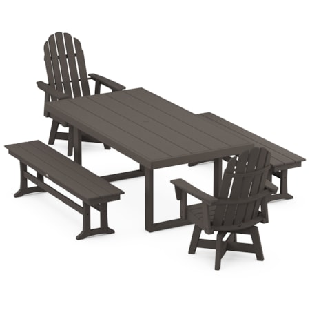 Adirondack Swivel Chair 5-Piece Dining Setes