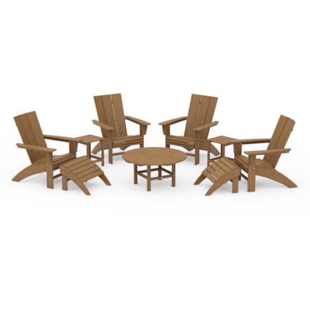 Adirondack Chair 9-Piece Conversation Set