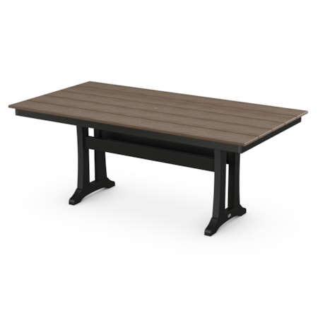 Farmhouse Trestle 37" X 72" Dining Table