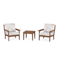 Teak / Leaf Dune Burlap