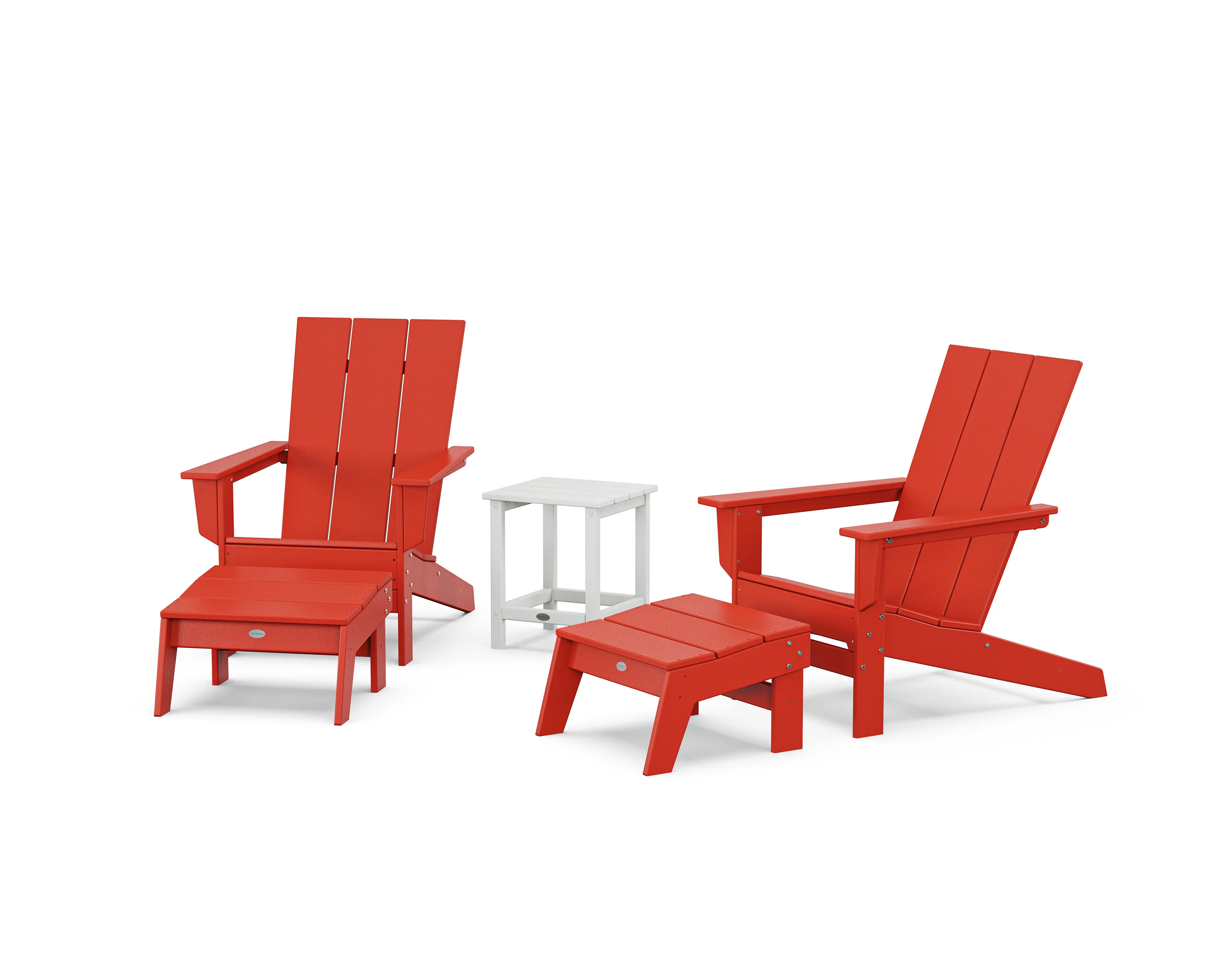 Polywood Modern Studio PWS2422-1-11377 5-Piece Modern Studio Adirondack ...