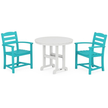 La Casa Café 3-Piece Round Dining Set