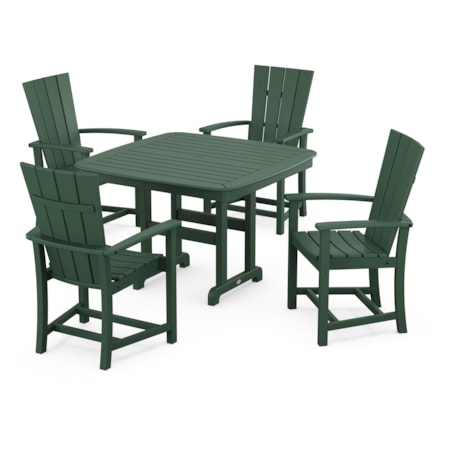 Quattro 5-Piece Dining Set With Trestle Legs