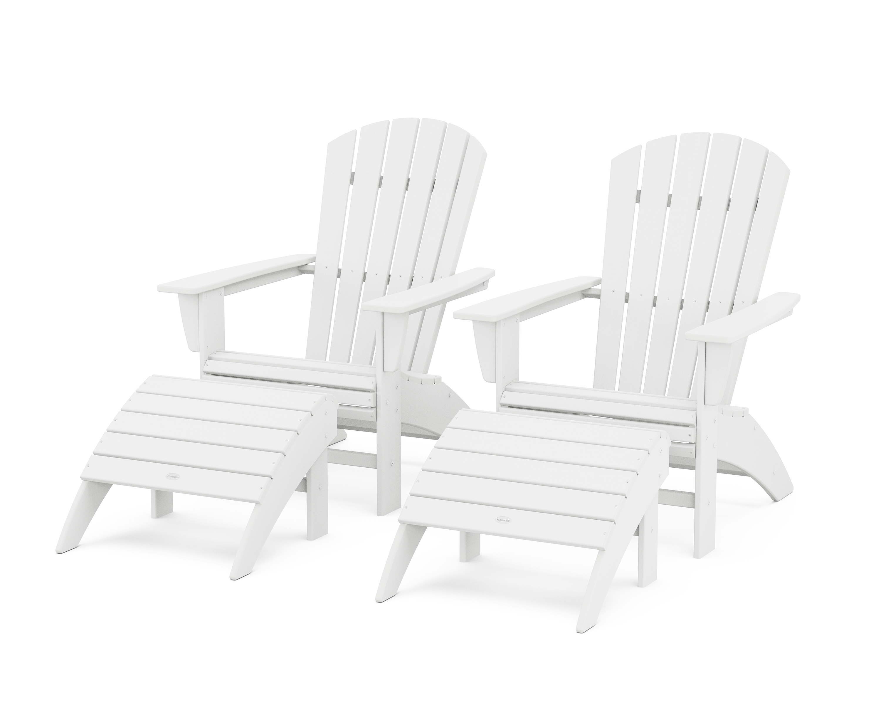 Adirondack Chair 4-Piece Set With Ottomans