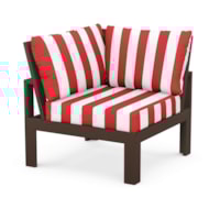 Mahogany / Cabana Stripe Crimson