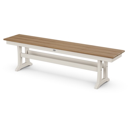 Farmhouse Trestle 65" Bench