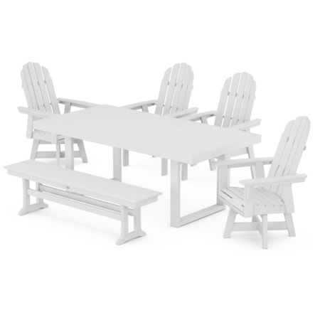 Adirondack Swivel Chair 6-Piece Dining Set