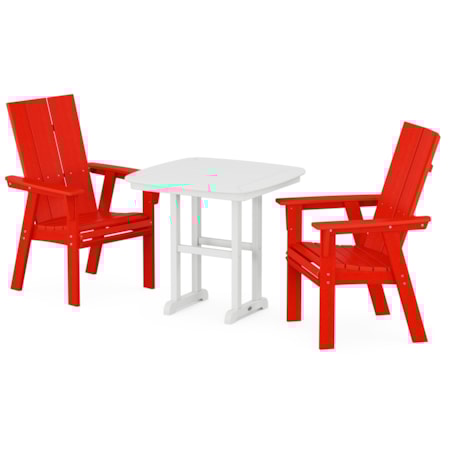Modern Adirondack 3-Piece Dining Set