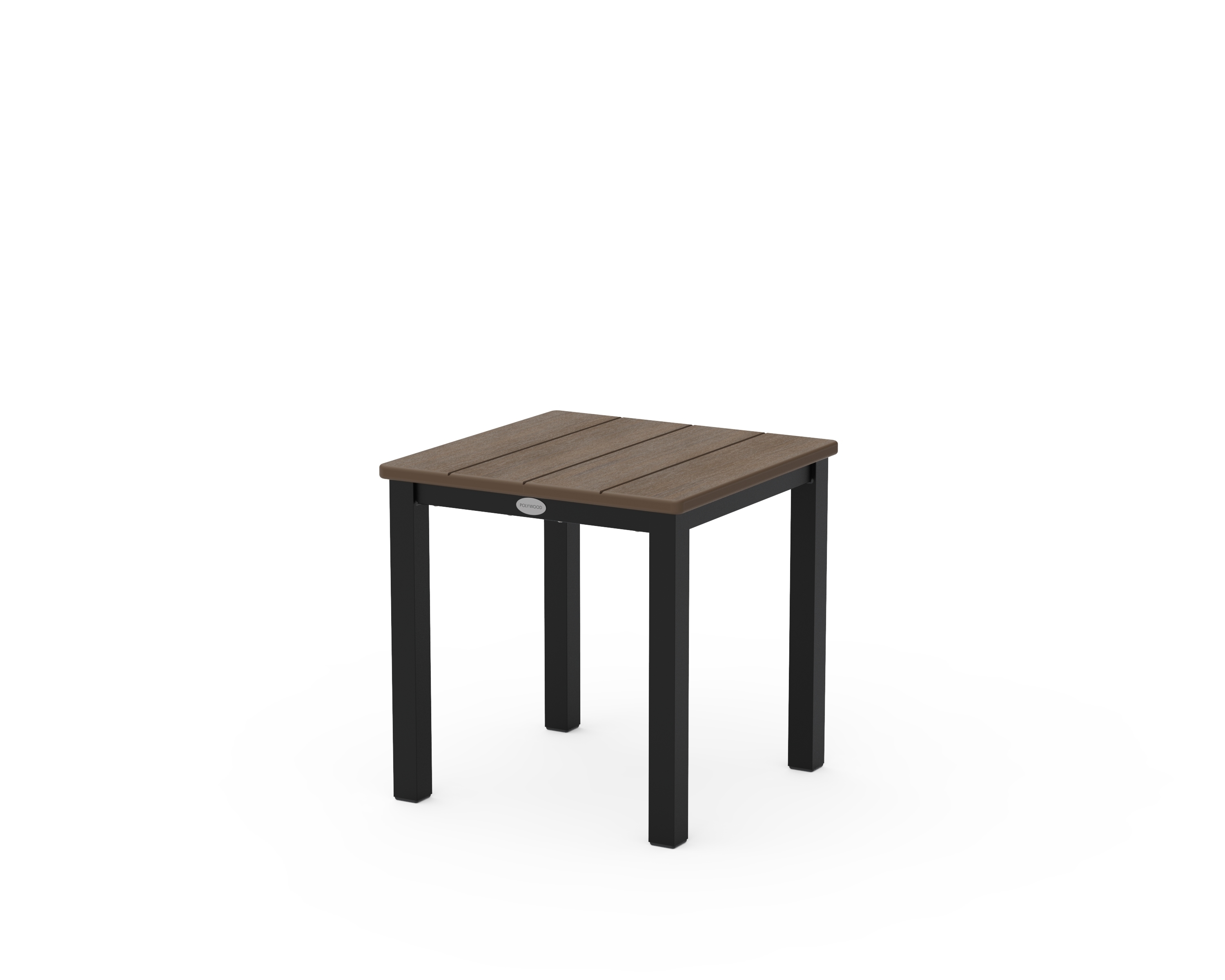 Main Street Black 18" Square Side Table