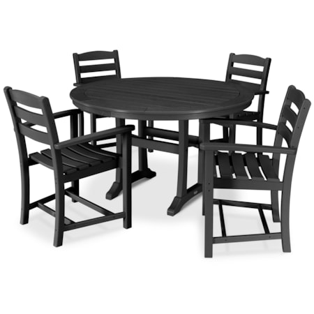 La Casa Café 5-Piece Arm Chair Dining Set