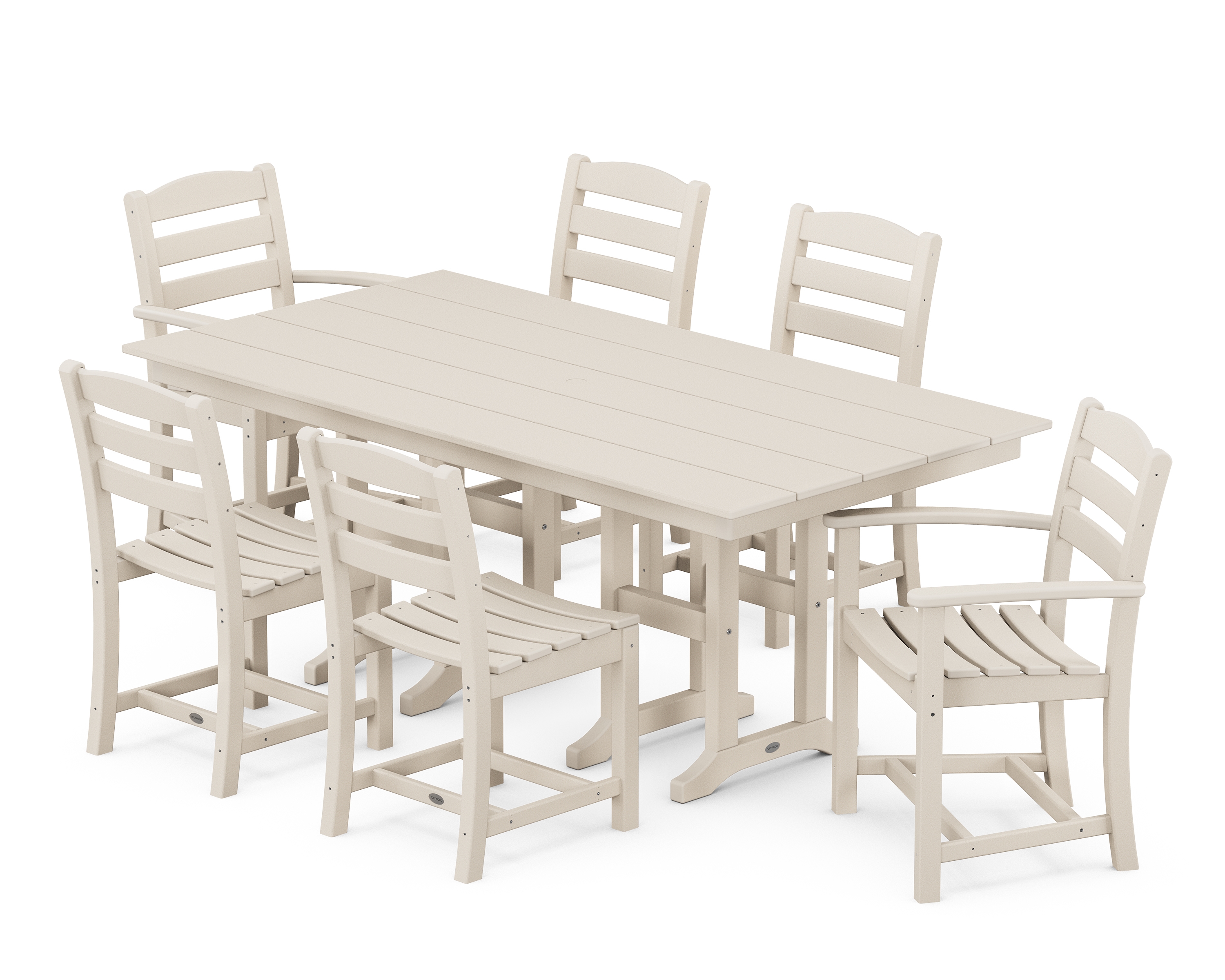 La Casa Café 7-Piece Farmhouse Dining Set