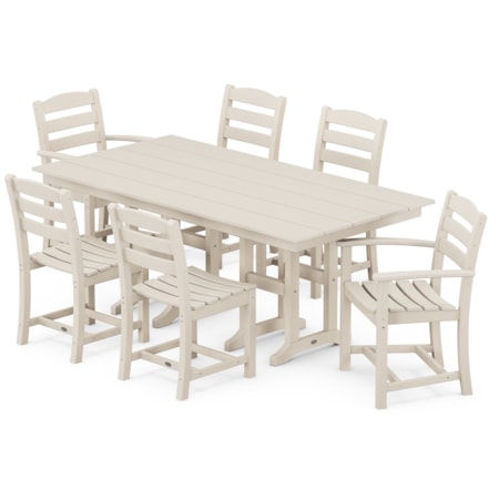 La Casa Café 7-Piece Farmhouse Dining Set