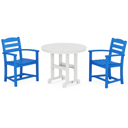 La Casa Café 3-Piece Round Dining Set