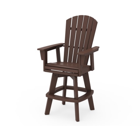 Curveback Adirondack Swivel Bar Chair