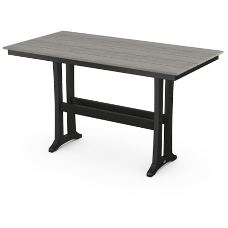 Farmhouse Trestle 37" X 72" Bar Table