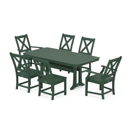 Braxton 7-Piece Dining Set With Trestle Legs