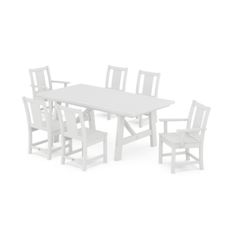 Prairie 7-Piece Rustic Farmhouse Dining Set