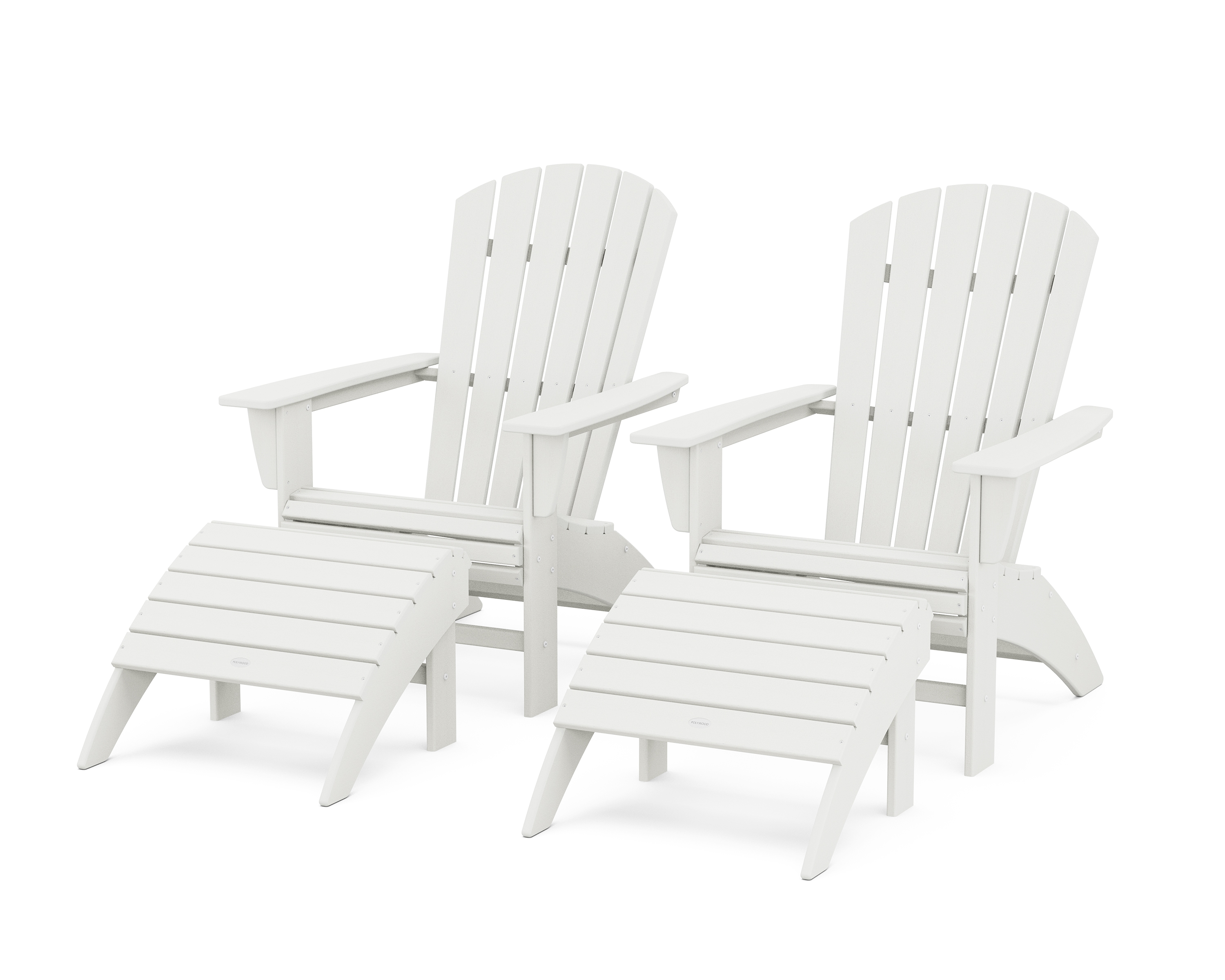 Adirondack Chair 4-Piece Set With Ottomans