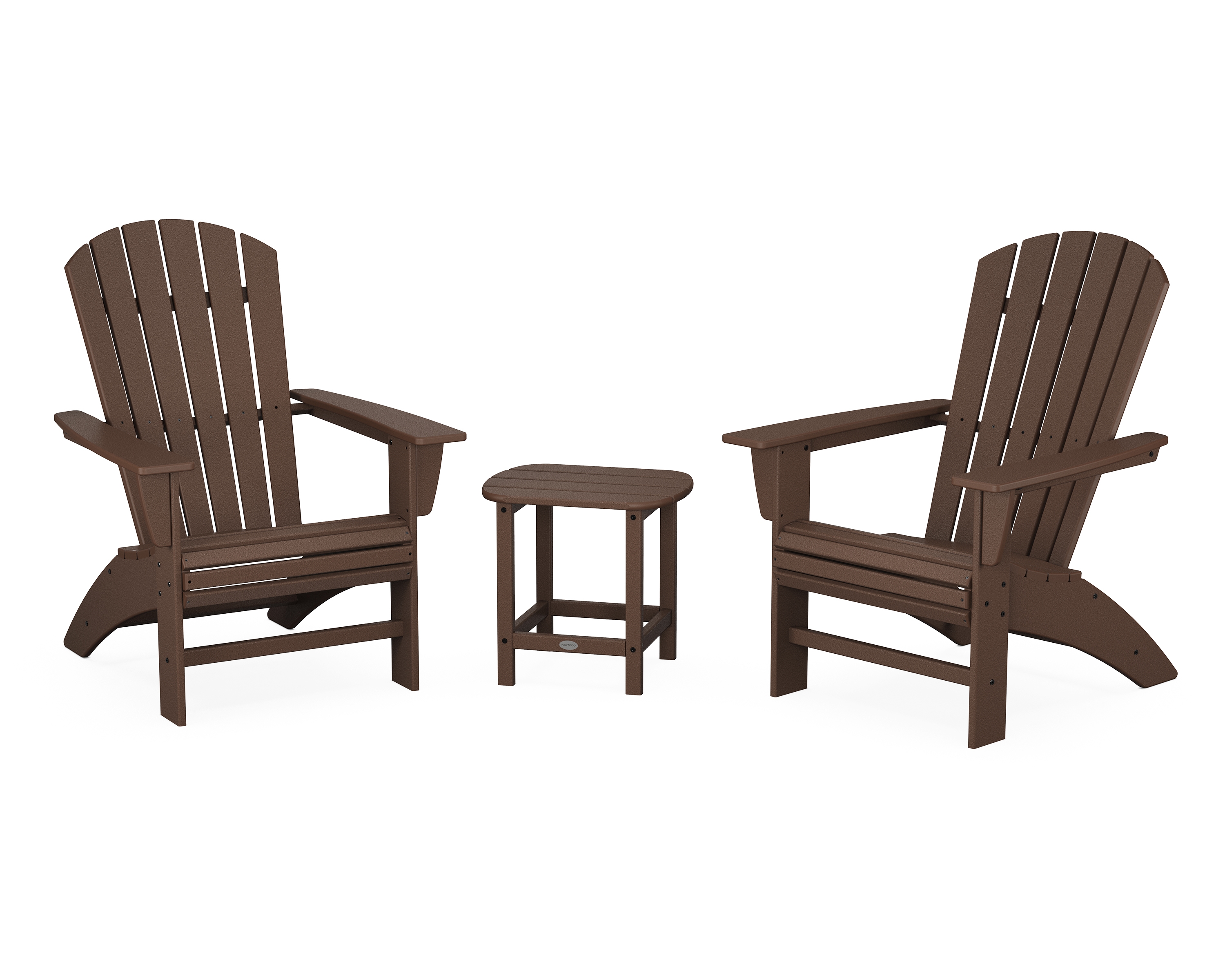 Nautical 3-Piece Curveback Adirondack Set
