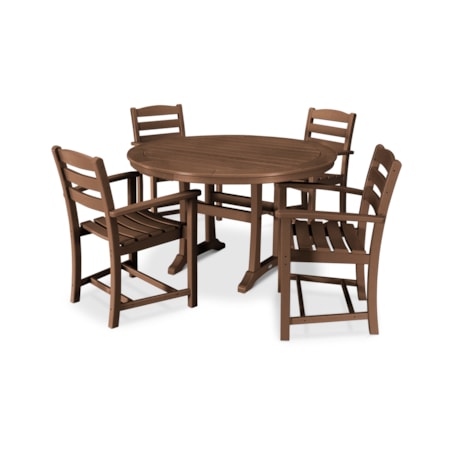 La Casa Café 5-Piece Arm Chair Dining Set