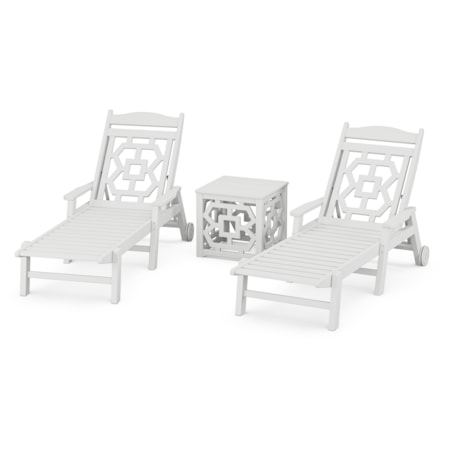 Chinoiserie 3-Piece Chaise Set