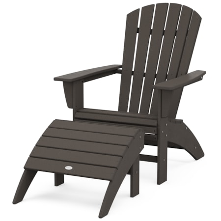 Adirondack Chair 2-Piece Set With Ottoman