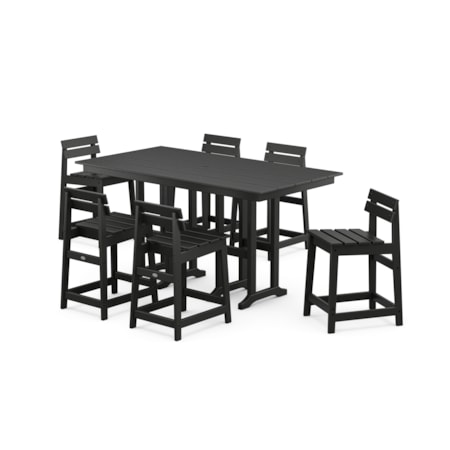 Lowback Counter Chair 7-Piece Set