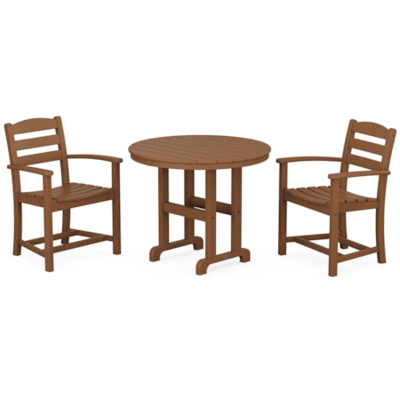 La Casa Café 3-Piece Round Dining Set