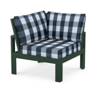 Green / Buffalo Plaid Marine Indigo