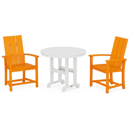 Adirondack 3-Piece Round Dining Set