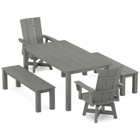 Adirondack 5-Piece Swivel Dining Setes