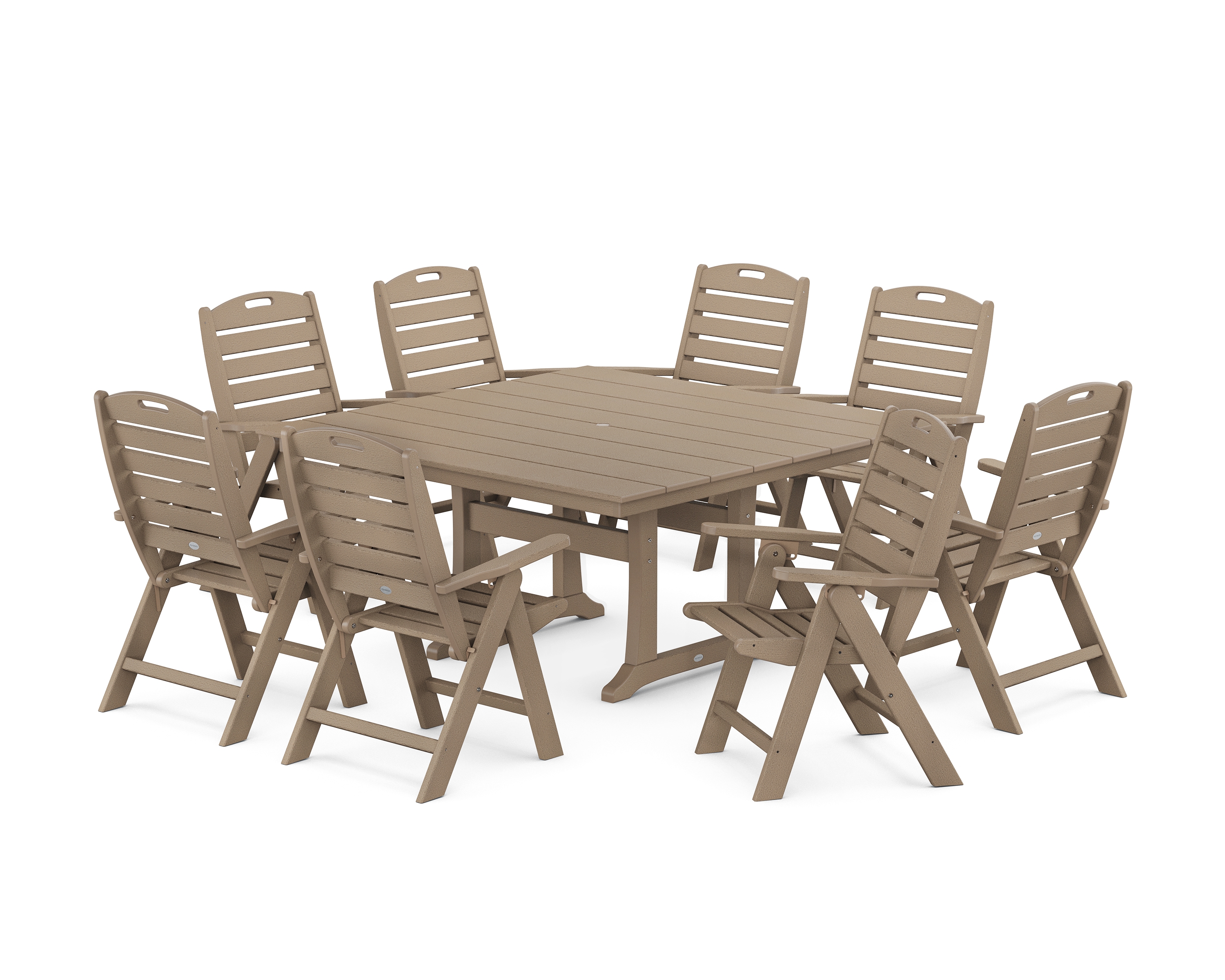 Highback 9-Piece Square Dining Set