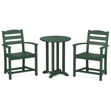 La Casa Café 3-Piece Round Bistro Dining Set