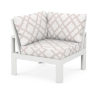 White / Trellis Dune Burlap